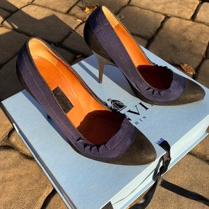 NWT Lanvin Escarpin Bordure Ribbon Heels